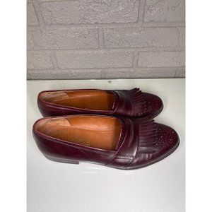 Salvatore Ferragamo Kilt Wingtip Oxblood Loafer Size 9.5